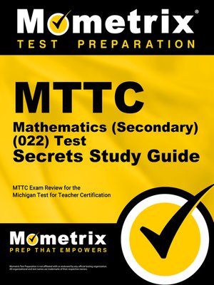cover image of MTTC Mathematics (Secondary) (22) Test Secrets Study Guide